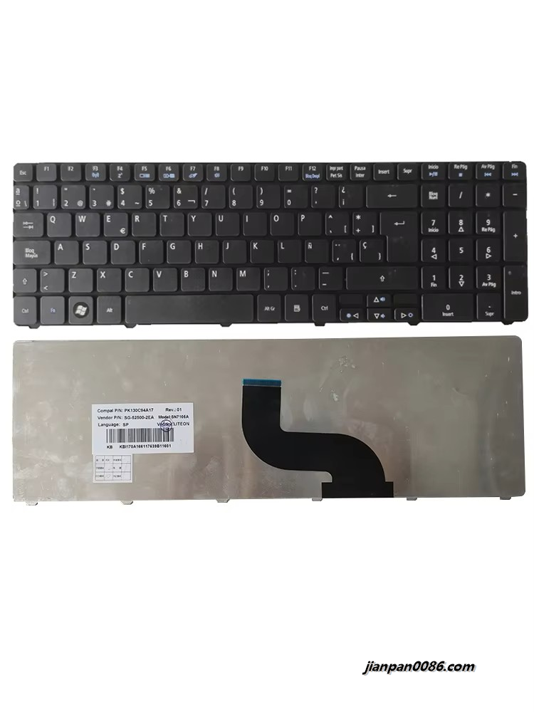 Picture of Oraginal New Spanish Language For Acer 5810T 5820TG 5750G 5745 5536T 5741G Laptop Keyboard PK130C94A17