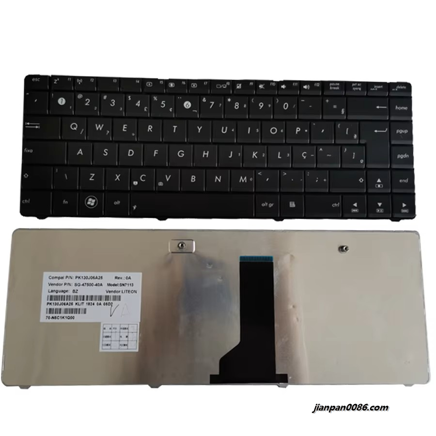 Picture of Oraginal New Brazil Language For Asus K43 Laptop Keyboard SN7113 PK130J06A25 SG-47500-40A