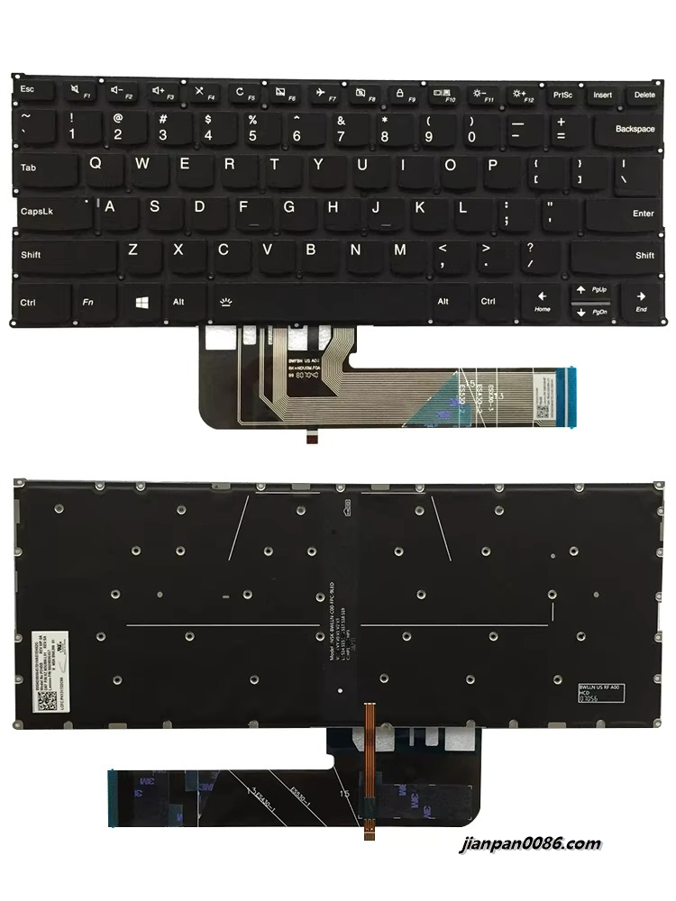 Picture of Original New US Language For Lenovo Yoga 530-14 530-14IKB Black BacklitLaptop Keyboard SN20S96457 PK131722C00 3PE587