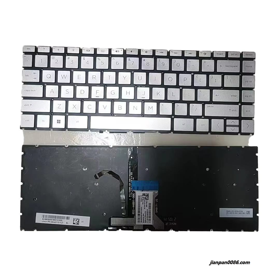 Picture of Original New US Language For HP 14-CD Silver Nobacklight Laptop Keyboard SG-A99540-XUA SN61771 4PA520 19045