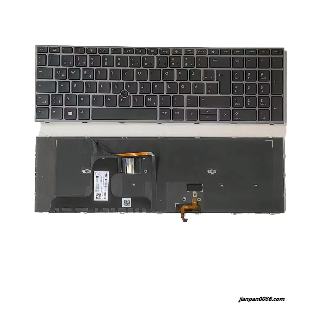 Picture of Oraginal New Germany Language For HP ZBOOK Fury 17 G7 Black Backlit Laptop Keyboard  SG-A3200-2DA SN7195BL 19PA540 19244