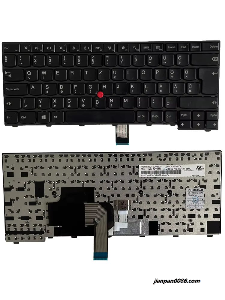 Picture of Original New For Lenovo ThinkPad Hungary Language T440 T440P T431 E431 L450 Black Laptop Keyboard MP-12M16HU-G62W 1PE336