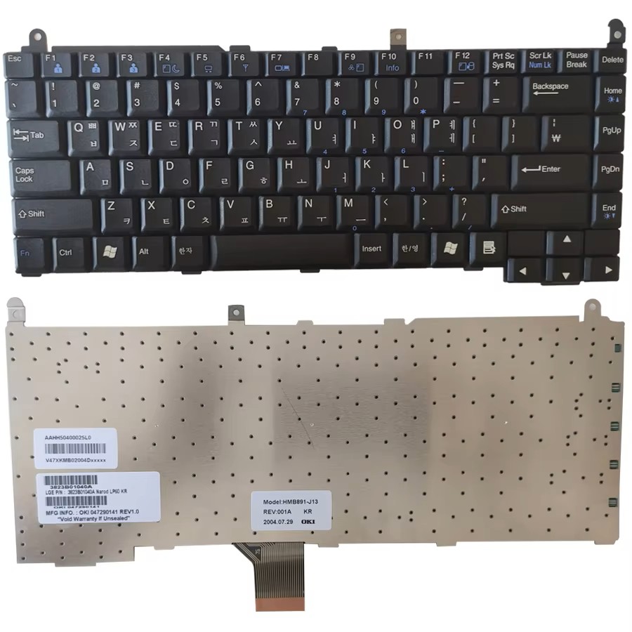 Picture of Original New Korea Language For GATEWAY MX7000 MX7325 MX7330 MX7210 M6000 Black Laptop Keyboard HMB891-J13 1PE11