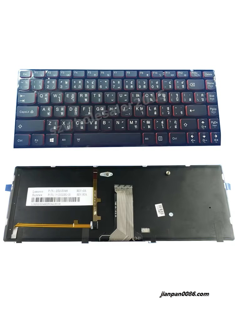 Picture of Oraginal New Thailand Keyboard For Lenovo Ideapad Y400 Y400N Y410P Y430P MP12B33T0J686 Backlit