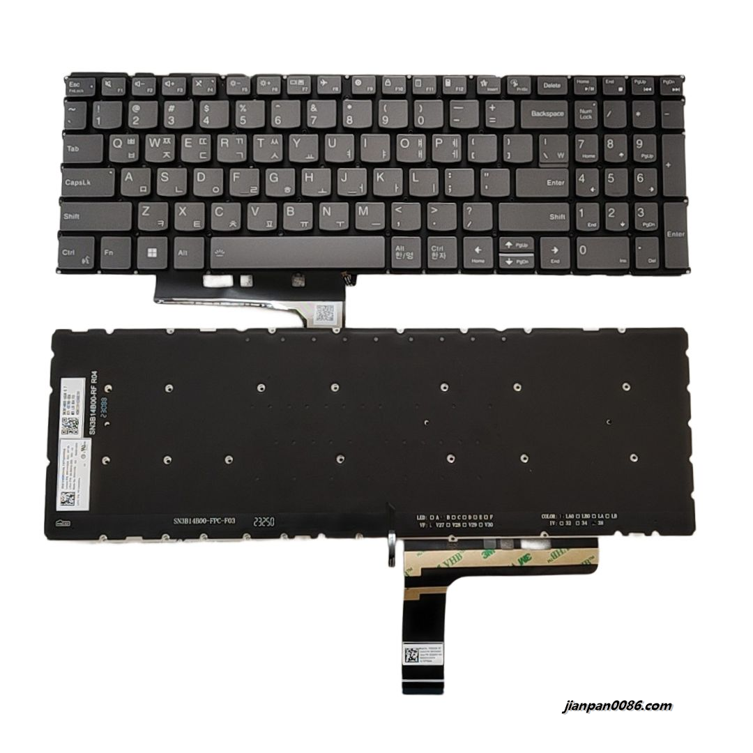 Picture of Original New Korean Language For Lenovo Yoga Pro 9 16 Grey Backlit Keyboard SG-B4610-XRA SN3B14B00 PK133032A04 S303 