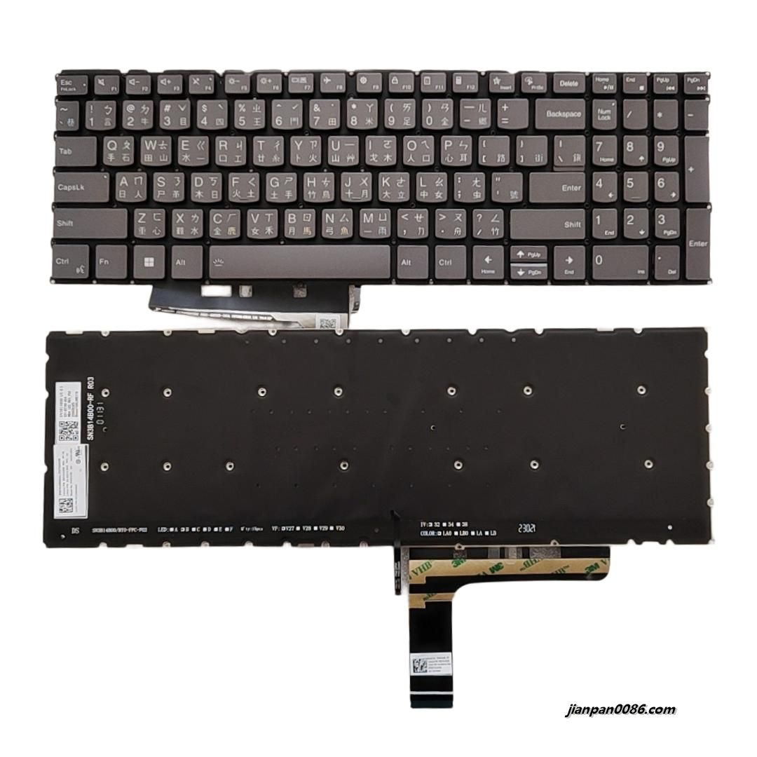 Picture of Original New TW Language For Lenovo Yoga Pro 9 16 Grey Backlit Laptop Keyboard SG-B4610-XMA SN3B14B00 PK133032A05 S335