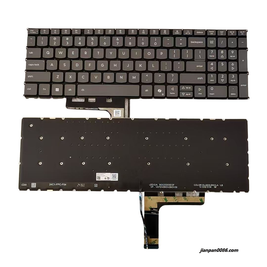 Picture of Original New US Language For Lenovo Yoga Pro 9 16 Grey Backlit Laptop Keyboard LCM24C13USJ686 SN21Q24133 S417