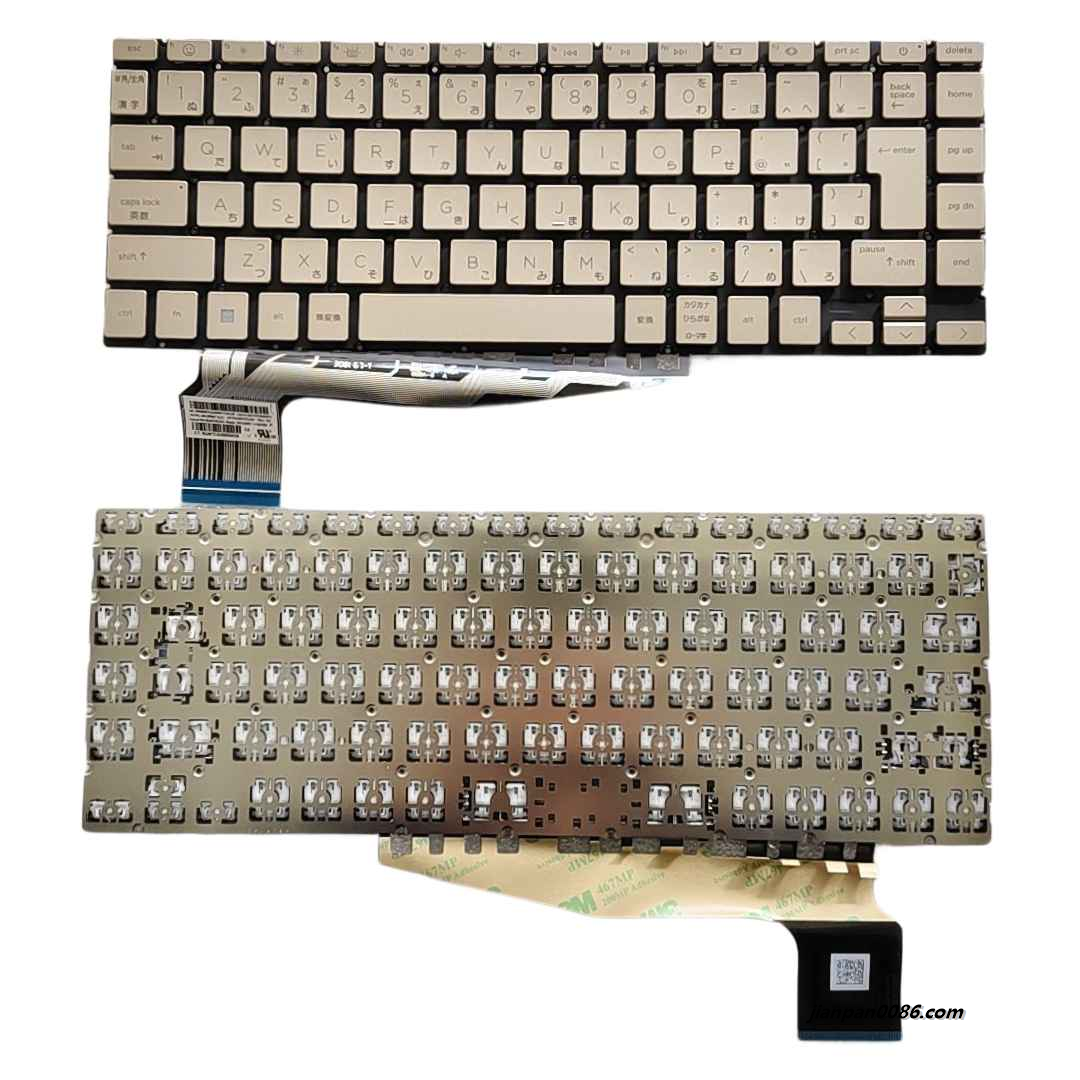 Picture of Original New Japanese Layout For HP Pavilion 13-be Gold Backlit Laptop Keyboard SG-B2130-2VA SN1A80B1 S240