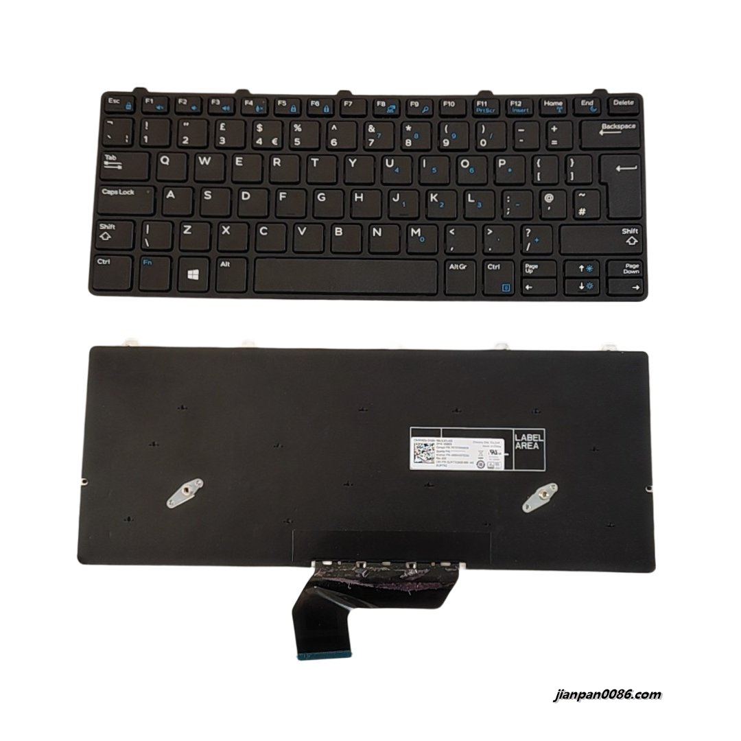 Picture of Original New UK Layout For Dell Latitude 13 3300 NoBacklit Laptop Keyboard DLM17A26GB-698/-442 PK131WW4A09 DP/N:0X98D4 S429