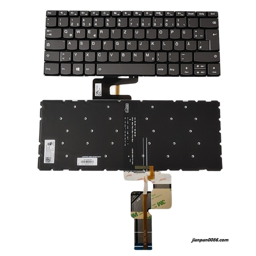 Picture of Oraginal New Germany Layout For Lenovo IdeaPad 330s-14 Xiaoxinchao 7000-14 Backlit Laptop Keyboard LCM16H36D0J6862 S473SN20M61690 PK131YM1B19  