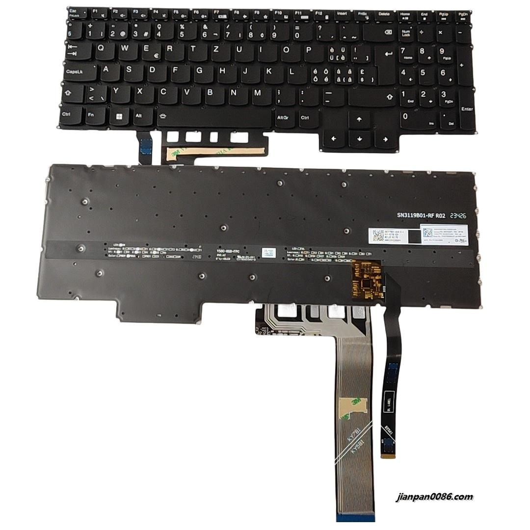 Picture of Original New Swiss Language For Lenovo Legion Y7000 2020 R7000 Colour Backlit Laptop Keyboard SG-B2470-2XA SN3119B01 PK132V42B26 S467 