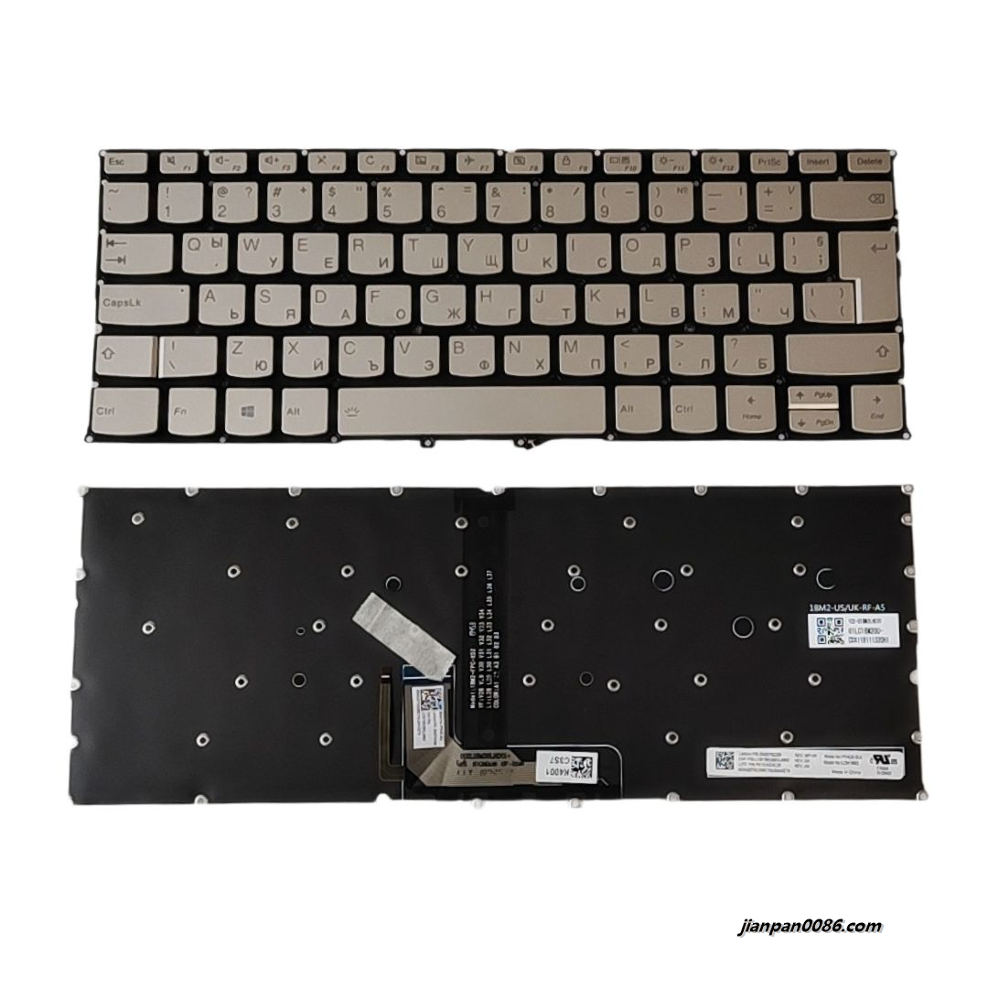 Picture of Original New BG Bulgari Layout For Lenovo Yoga C940-14 Gold Backlit Laptop Keyboard LCM18M26BGJ6862 SN20T82289 PK131ED3C26 C475