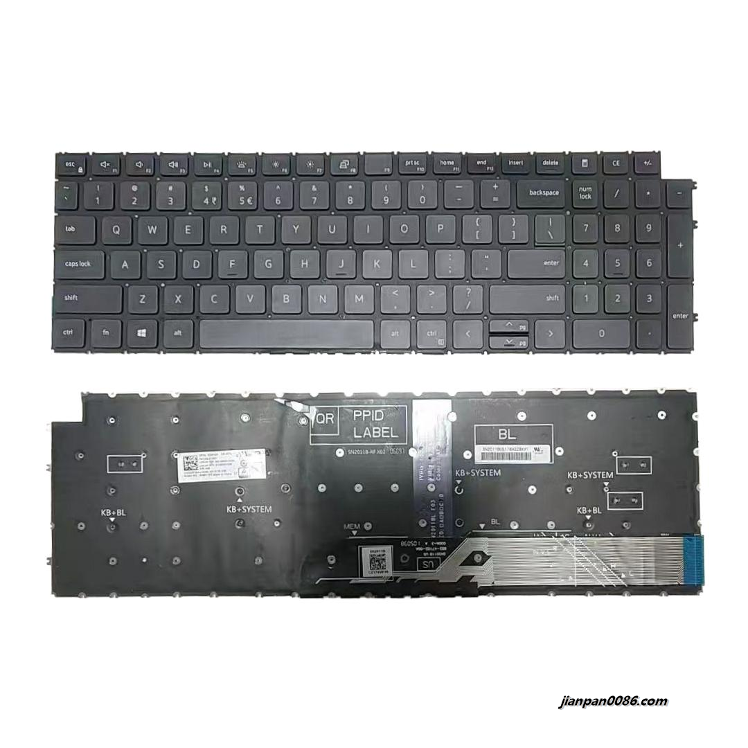 Picture of Original New US Layout For DELL 3520 Backlit Black Laptop Keyboard SG-A5841-XUA SN2011BC  DP/N:033PGH PK133LE1B01 A514 18994
