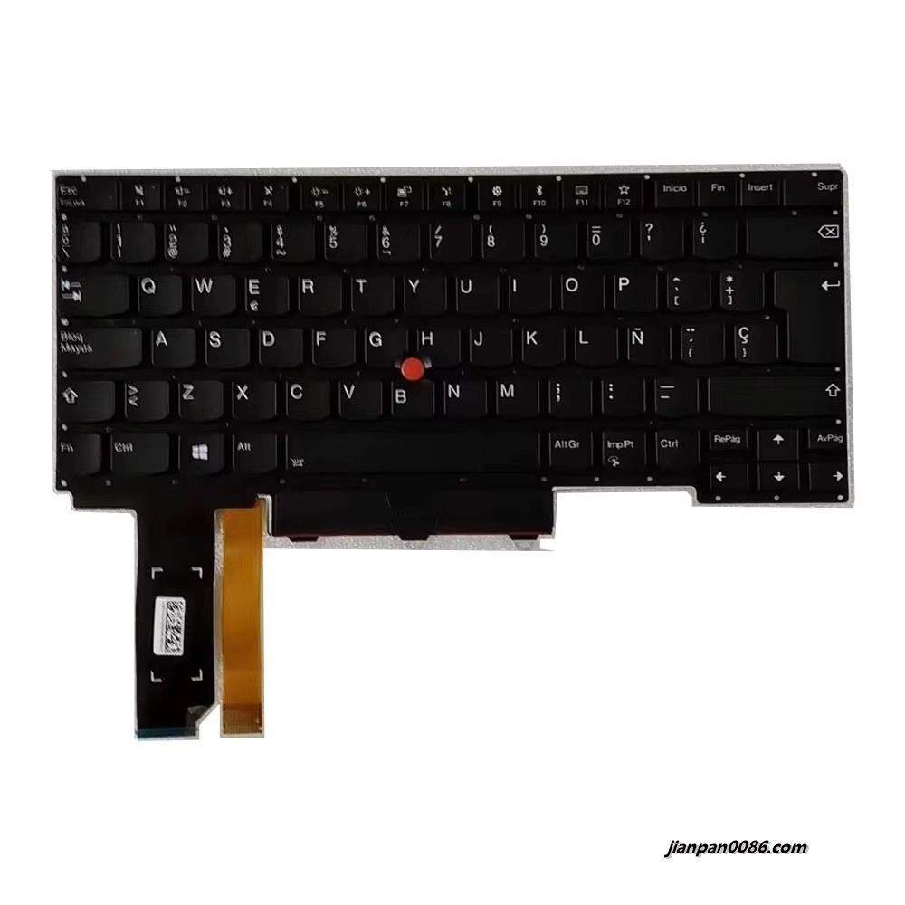 Picture of Original New Spanish Layout For Lenovo Thinkpad E14 R14 S3 Gen2 Backlit Laptop Keyboard V185920BK1 SP 5PTDH6206 13972L