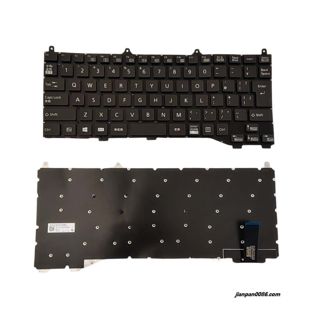 Picture of Original New Japanese Layout For Fujitsu U7310 Black Laptop Keyboard FJM19L60J06G621 PK1320J4A35 S423