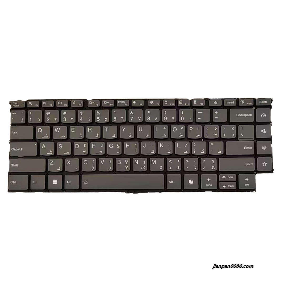 Picture of Oraginal New Arabic For Lenovo Yoga 9 14 Grey Backlit AI Laptop Keyboard SG-B5830-3NA SN21M77387 S421