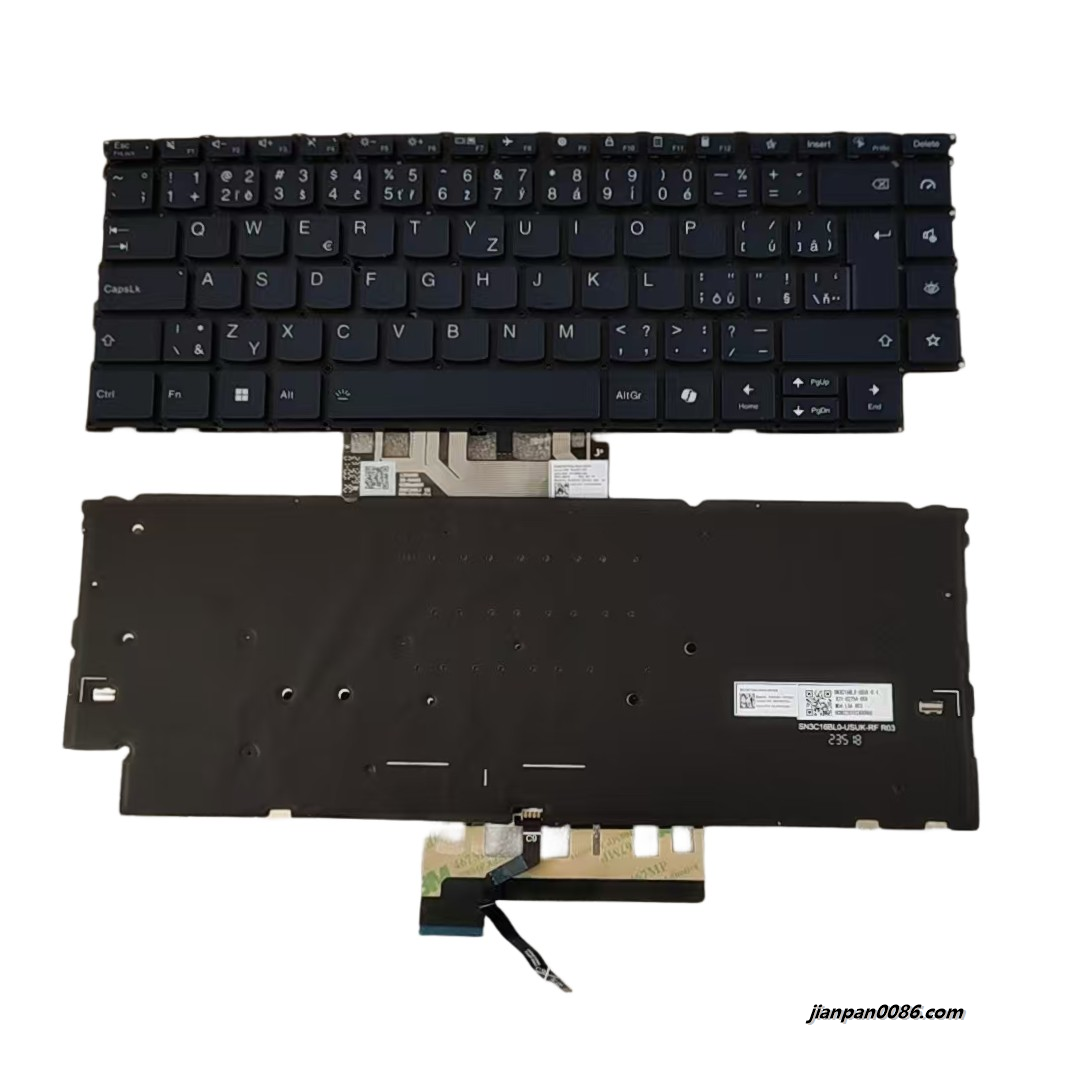 Picture of Original New Czech Layout For Lenovo Yoga9 14 Blue AI Backlight Laptop Keyboard SG-B5840-59A SN21M77354 S421