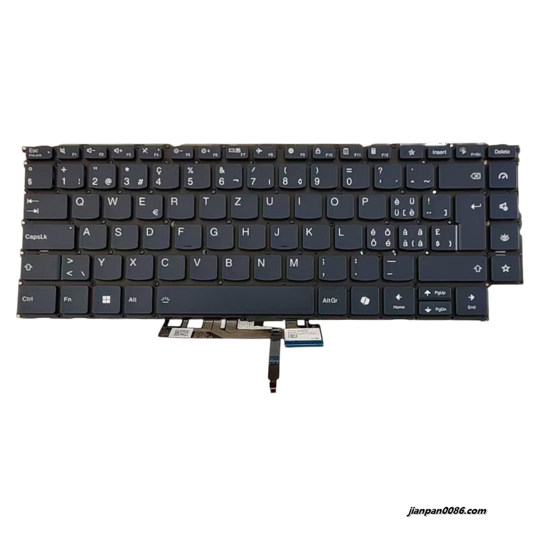 Picture of Original New Swiss Layout For Lenovo YOGA 9 14 Backlight Blue AI Laptop Keyboard SG-B5840-2XA SN21M77403 S421