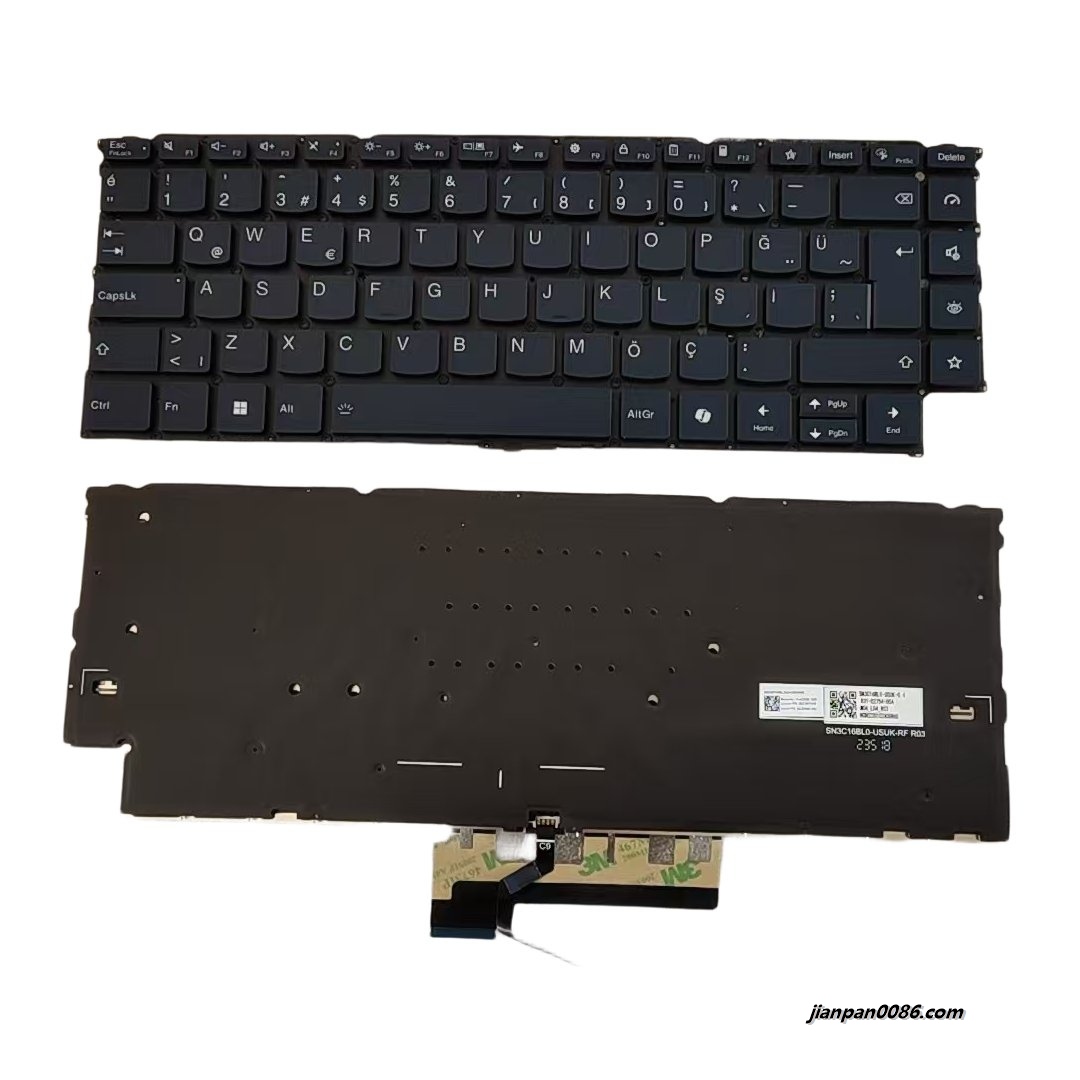 Picture of Original New Turkey Layout For Lenovo YOGA 9 14 Backlight Blue AI Laptop Keyboard SG-5840-28A SN21M77458 S421