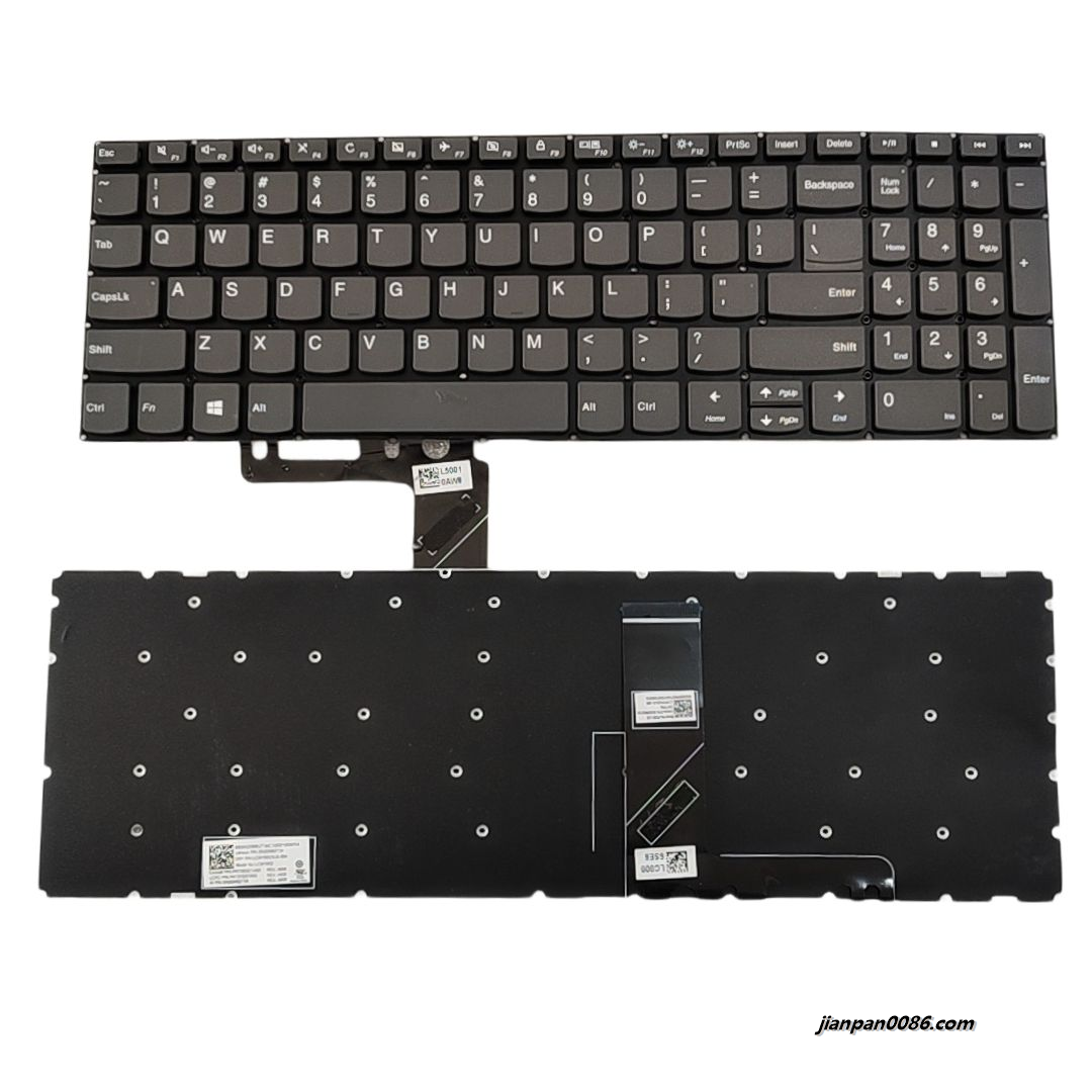 Picture of Original New US Language For Lenovo Ideapad 330-15 Grey NoBacklit Laptop Keyboard LCM16K23US-686 SN20M62734 PK132GC1A00 S420