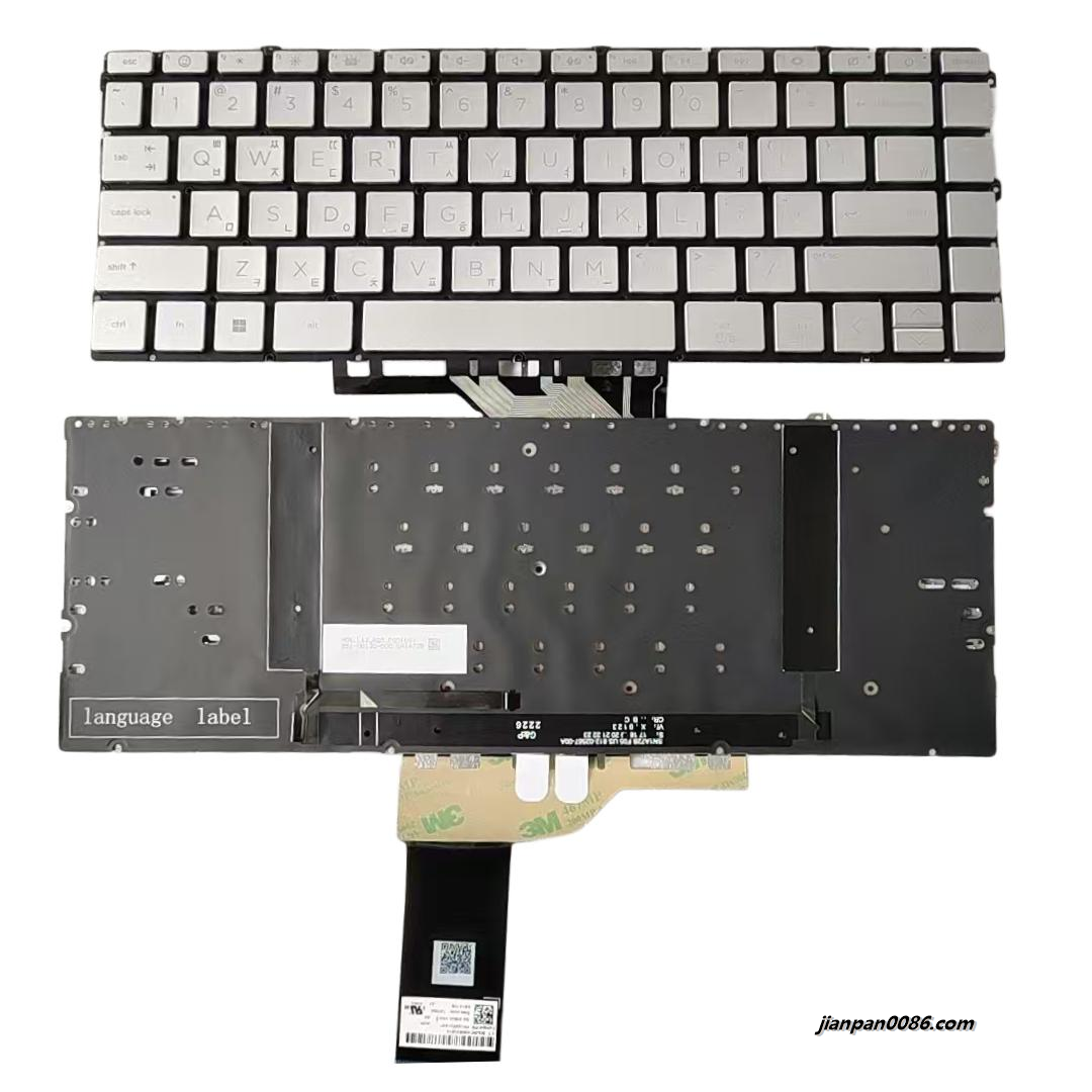 Picture of Original New Korean Layout For HP Envy 16-H Silver Backlight Laptop Keyboard SG-A5540-XRA SN1A72B S489