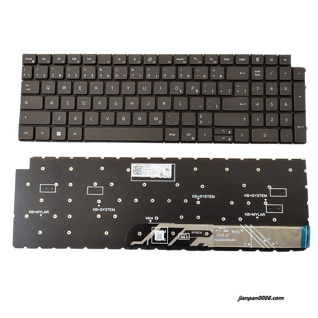 Picture of Original New Canada Language For Dell 3520 7590 Black NoBacklight Laptop Keyboard DLM20L73CK DP/N:079MC2 S415