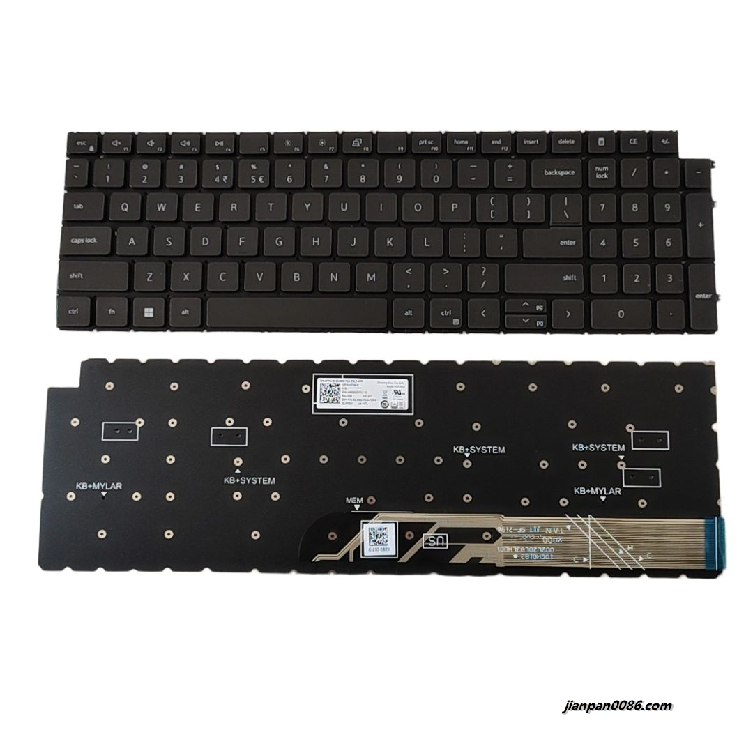 Picture of Original New USI Language For Dell 3520 7590 Black NoBacklight Laptop Keyboard DLM20L73U4-728W DP/N:077NHC S415
