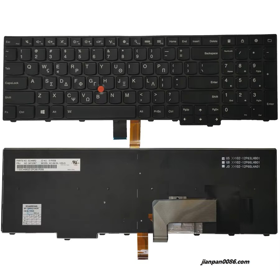 Picture of Original New Greece Language For IBM Thinkpad E531 E540 T540 T540P Black Backlight With Point Stick Laptop MP-12P63USJ442W1PE324 16145