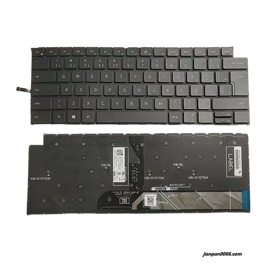 Picture of Original New Brazil Layout For DELL 3420 7490 Backlit Black Laptop Keyboard SG-A5710-40A SN2010B  DP/N:0RTJFR  A510 18968