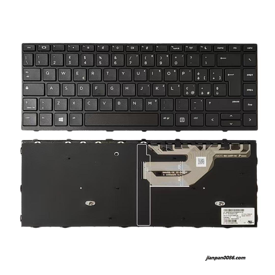 Picture of Original New Italy Layout For HP 430 G5 Black NoBacklight Laptop Keyboard SG-93000-2IA SN8175 S534