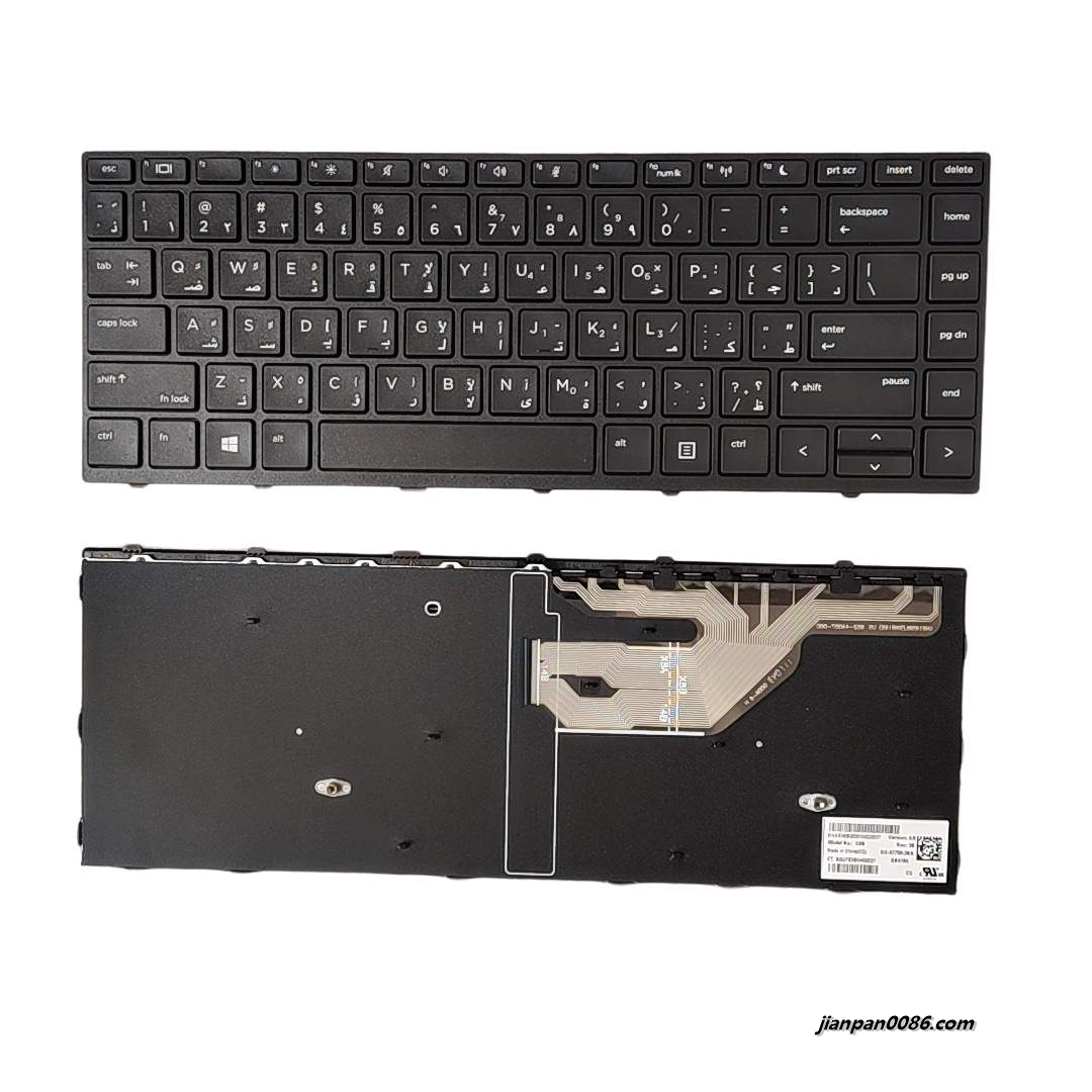 Picture of Original New Arabic Layout For HP 430 G5 Black NoBacklight Laptop Keyboard SG-87700-3NA SN6165 S532