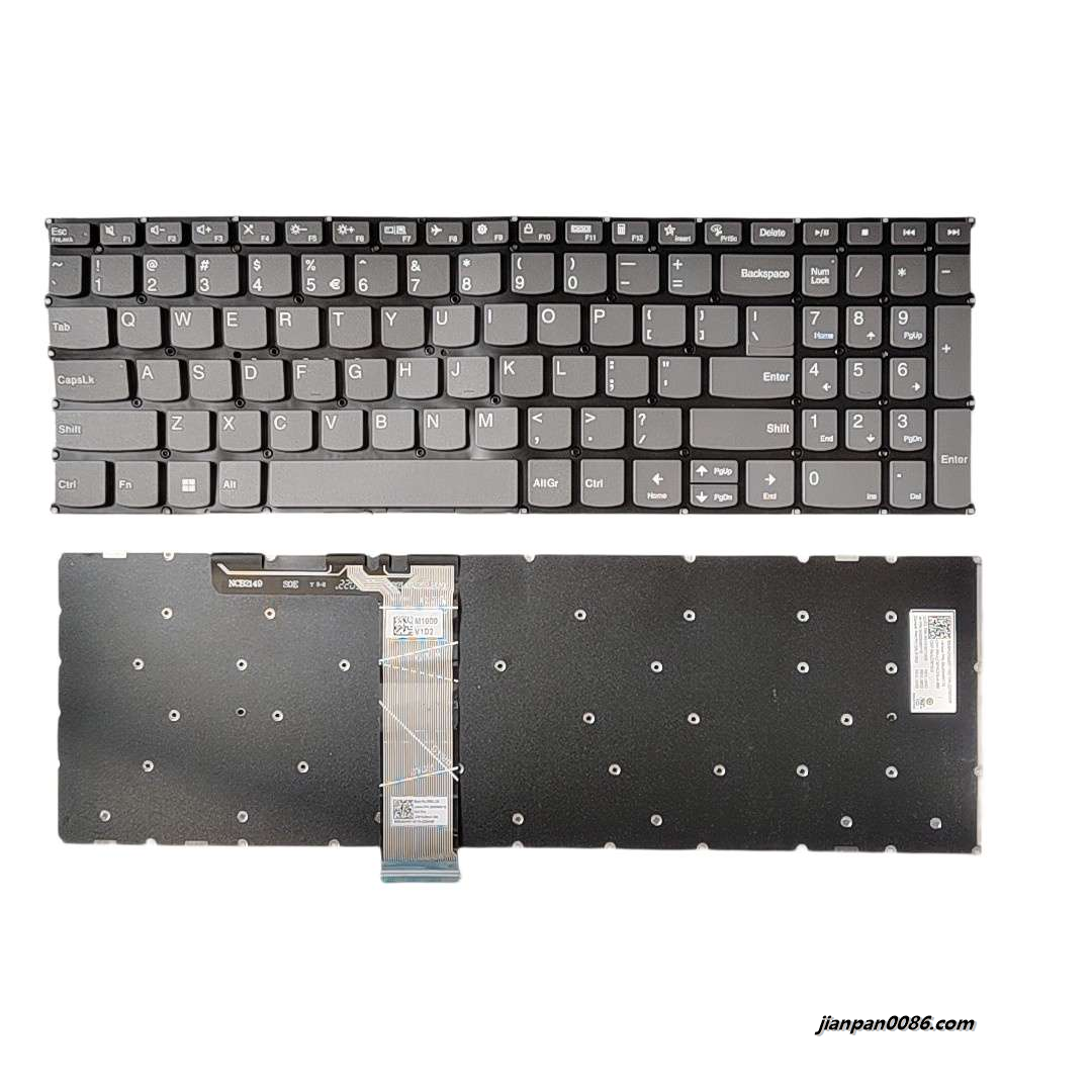 Picture of Oraginal New UI Language For Lenovo Air-15 Gray NoBacklit Laptop Keyboard LCM19J23U4-686    SN20W65110 PK131K71A02 S554