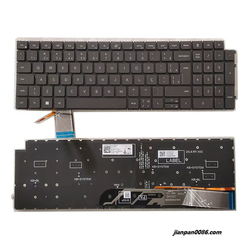 Picture of Original New Brazil Language For Dell Inspiron 3520 Black Laptop Keyboard DLM20L88PAJ728W 200PTDH8556