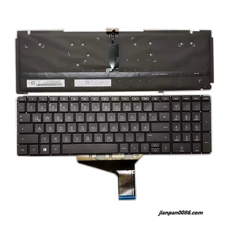 Picture of Original New Germany Language For HP SPECTRE X360 15-EB SN6191BL Black Backlit Laptop Keyboard SG-A0900-XDA 120PTDH627