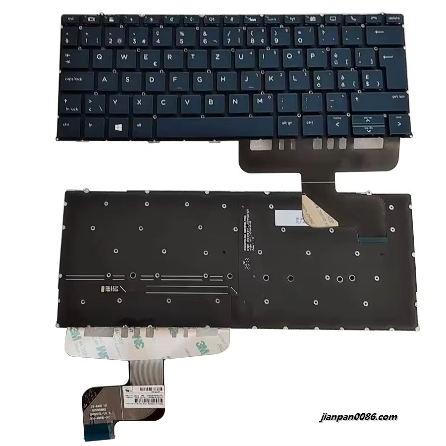 Picture of Original New Swiss Language For HP Elite Dragonfly G2 MAX 13.3 Cyan Backlight Laptop Keyboard SN9181BL SG-99110-2XA 160P4228