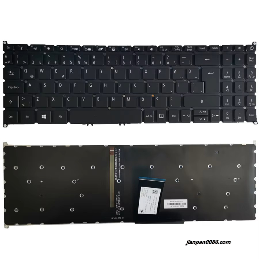 Picture of Original New Turkey Language For Acer SF315-51 SF315-41 SF315-52G N17P4 A615-51 Backlit Laptop Keyboard SV5P_A7 2PE364 6676