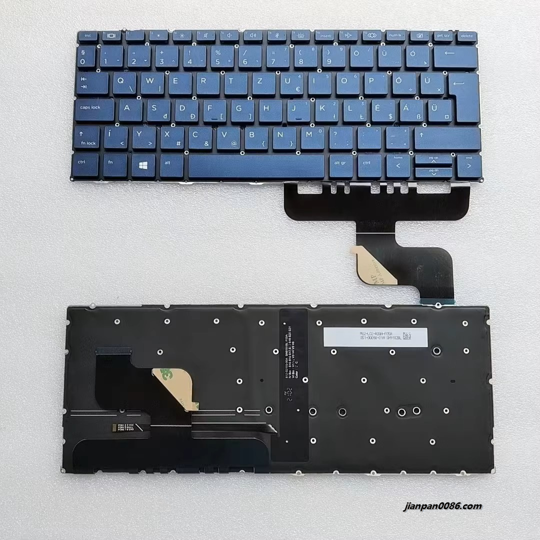 Picture of Original New Hungarian Language For HP ELITE Dragonfly G2 Blue Backlight SN9181BL8 SG-A4800-2GA 1220PA614 19102
