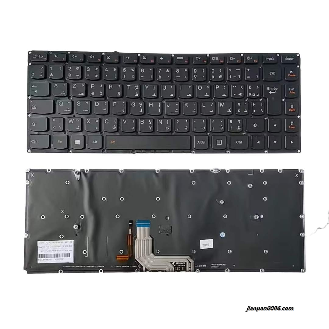 Picture of Original New ArabicFrench Language For Lenovo Ideapad Yoga 900s Yoga 4 Pro Backlit Laptop Keyboard PK130YV2A29  V-152720AK1-AF