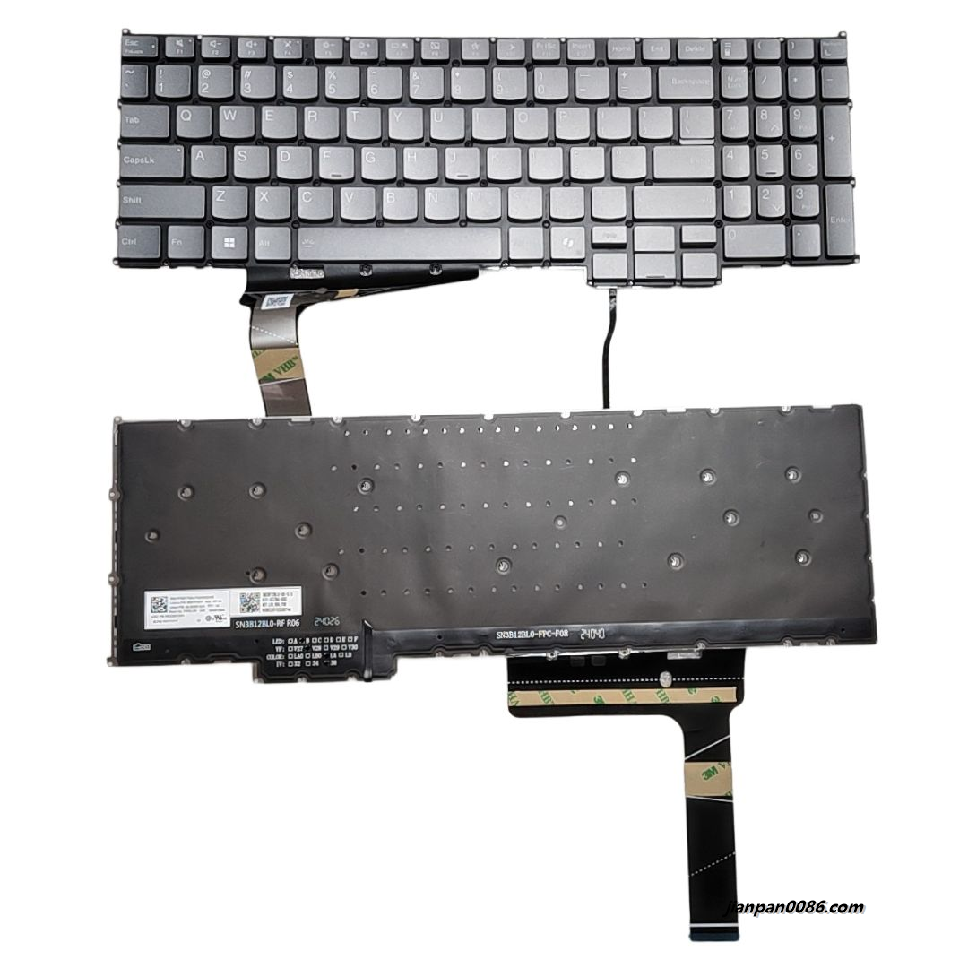 Picture of Original US Language For Lenovo Thinkbook 16 Gray Backlight New AI Laptop Keyboard SG-B4680-XUA SN3B12B0A PK133AA1B00 C159