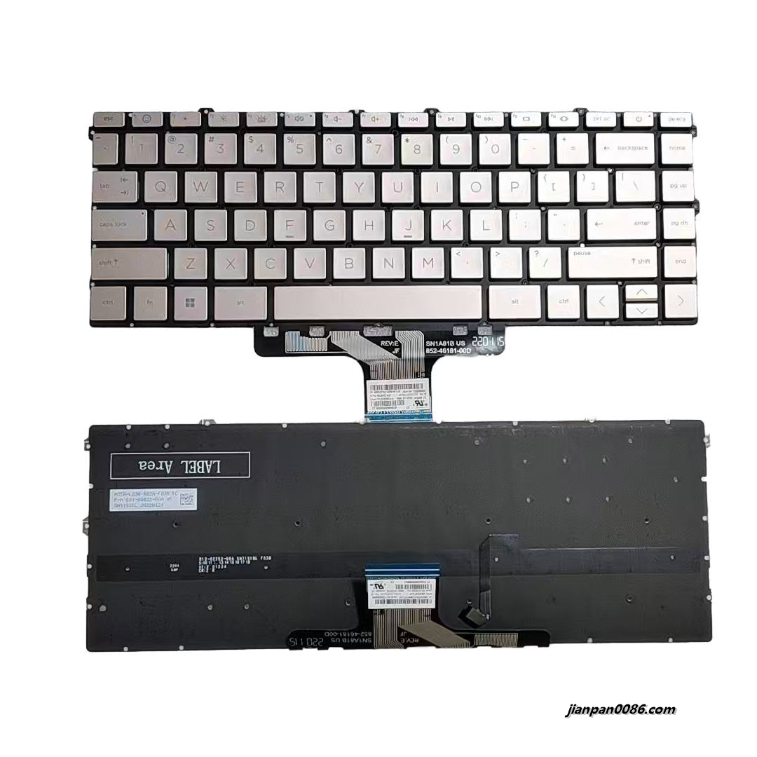 Picture of Oraginal New US Language For HP 14-DW Backlight Coffer Laptop Keyboard SG-B2020-XUA SN1A71B2 PK133RSB00 C192