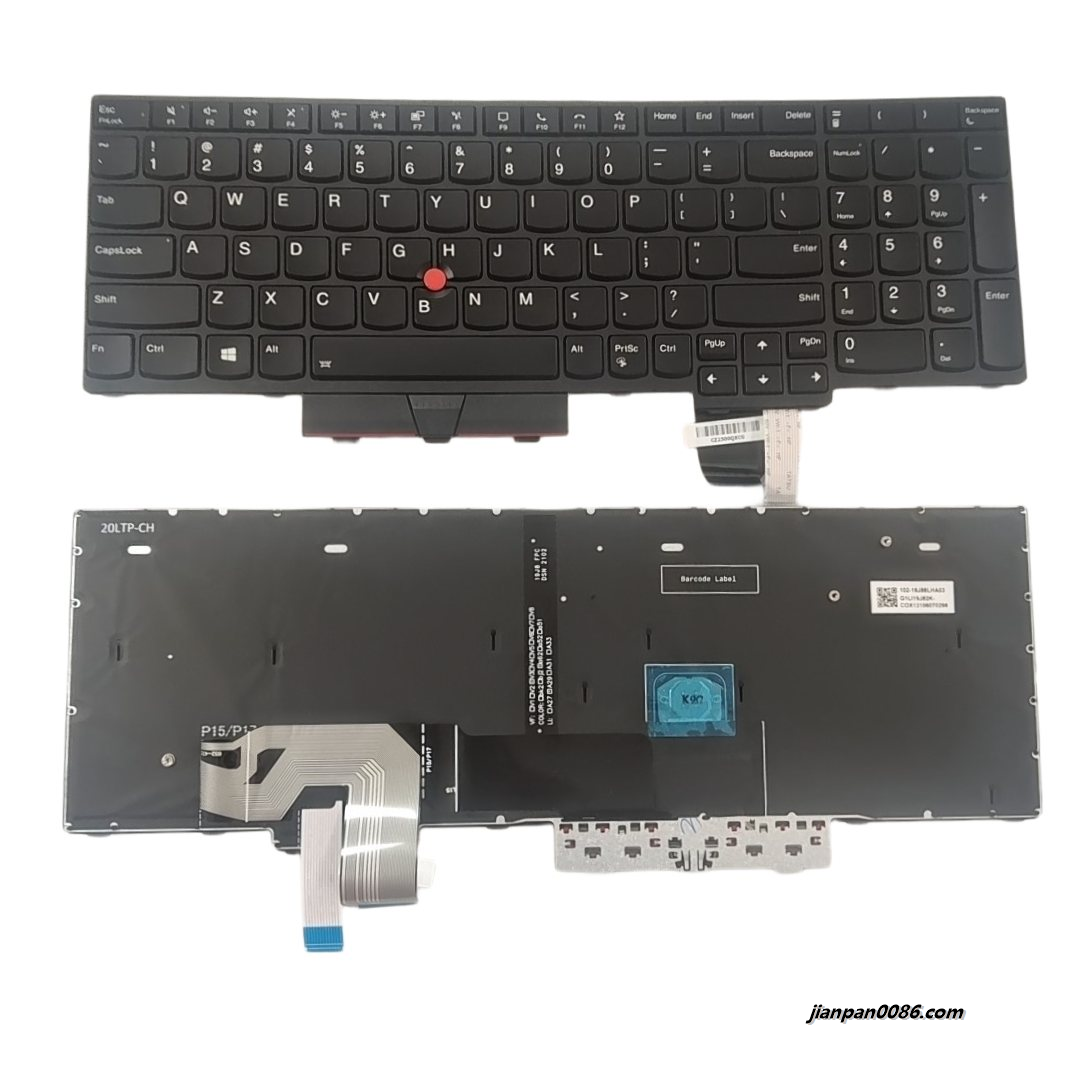 Picture of Original New US Language For Thinkpad P15 Black Backlit Laptop Keyboard 102-19J86LHA03 5PF071