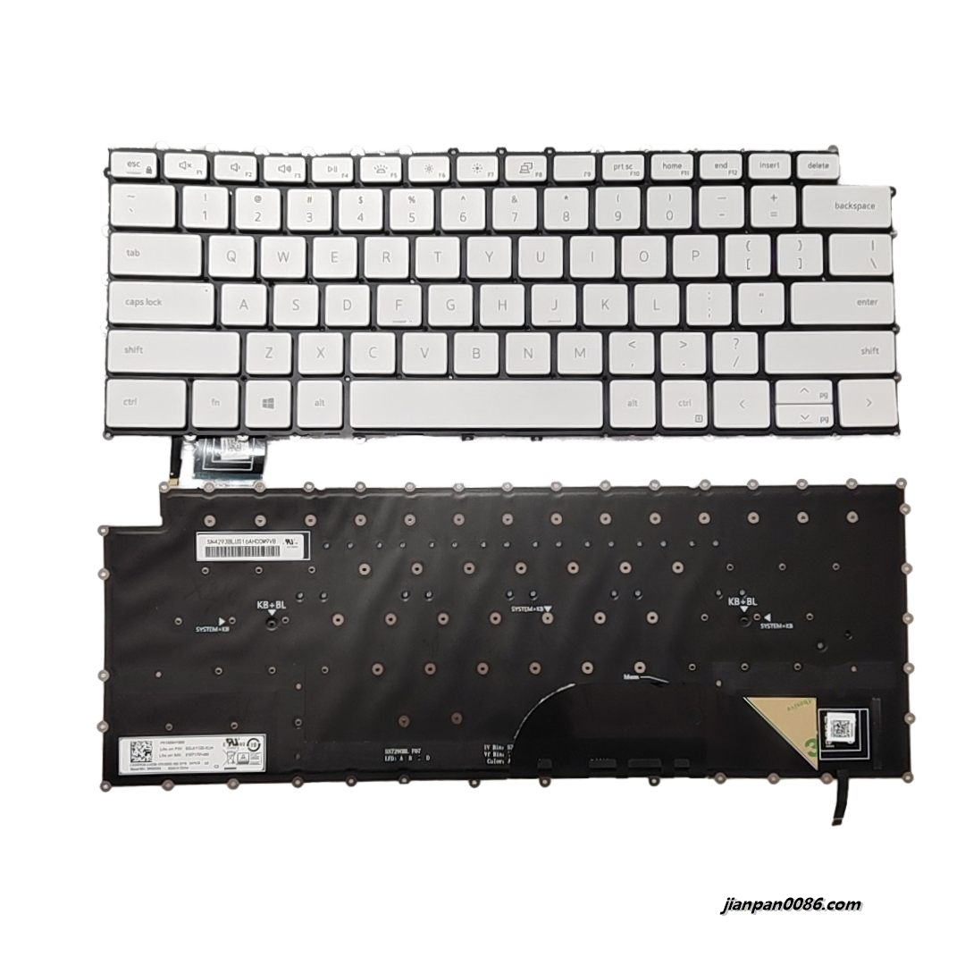 Picture of Original New US Language For Dell XPS 9500 9700 White Backlit Laptop Keyboard SG-A1120-XUA SN4293BL PK132SH1B00 DP/N:04PK36 C209