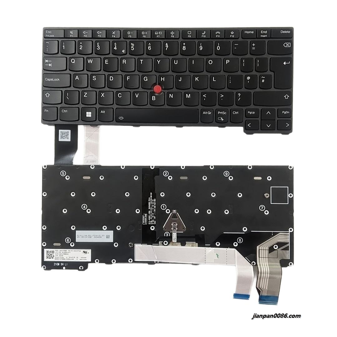 Picture of Original New UK Language For Lenovo Thinkpad X13 Gen3 Black Backlit Laptop Keyboard SN3A00B SG-A5170  5PTDH6225