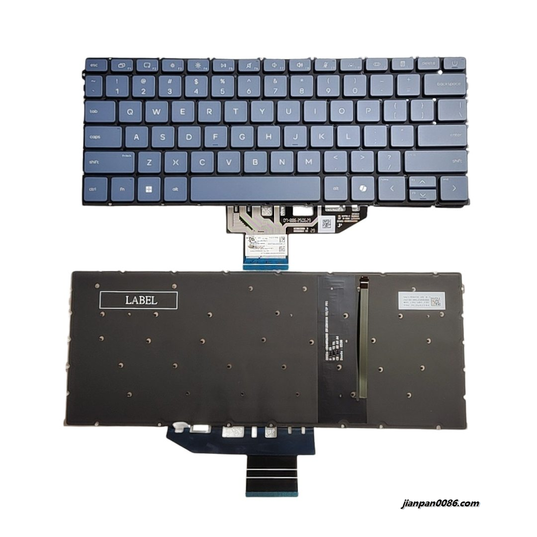 Picture of Oraginal New US Language For HP OmniBook 14-FE AI Blue Backlit Laptop Keyboard  913B1-004620A0XU  SN1E20B30  C207
