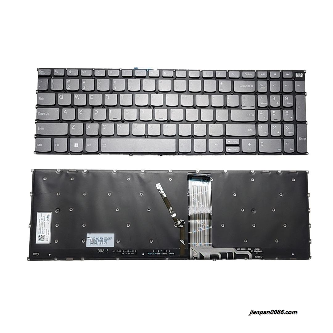 Picture of Original New US Language For Lenovo Air15 Grey Genuine Backlit Laptop Keyboard SG-A7512-XUA SN3011B PK131K72E31 C210