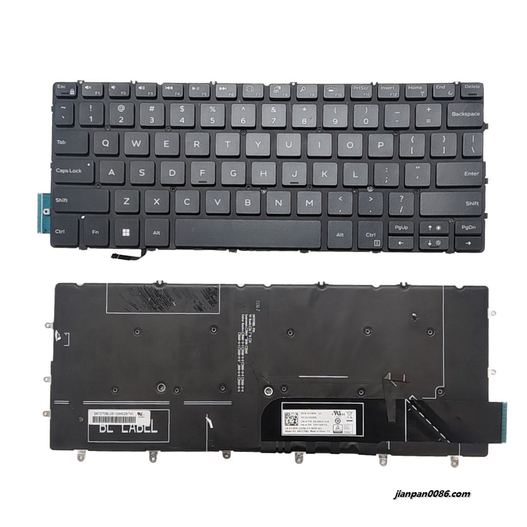 Picture of Original New US Language For Dell 9370 Internal Black Backlight Laptop Keyboard SG-88630-XUA SN2270BZ PK1331X3A00 DP/N:03CM18 C216