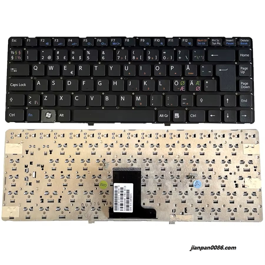 Picture of New For Sony VAIO VPC EA Norway Language Black Laptop Keyboard PN148792271
