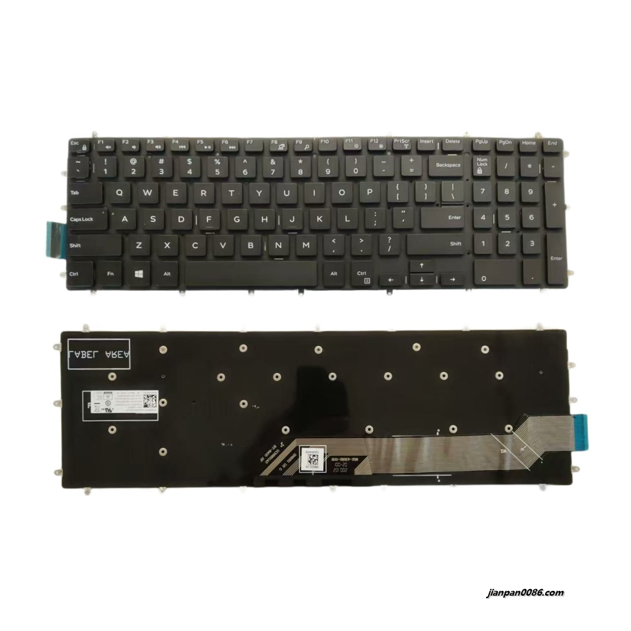 Picture of Oraginal New US Language For Dell Inspiron 7566 7567 7570 7586 NoBacklit White Word Laptop Keyboard  SG-85100-XUA SN70251 PK131Q04A00  D/PN:0H9P3P D785